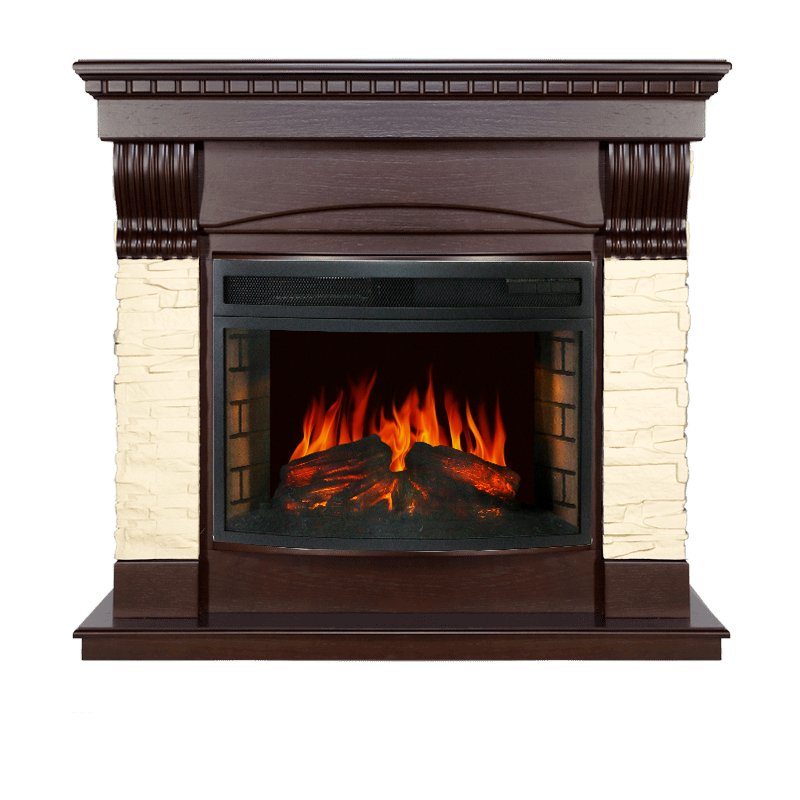 Фото Каминокомплект Denver - Темный дуб с очагом Dioramic 25 LED FX Каминокомплекты из камня ROYAL FLAME heatsystems.ru