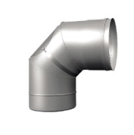 Фото Отвод 90° с ревизионным отверстием Дымоход Вулкан одностенный круглого сечения heatsystems.ru