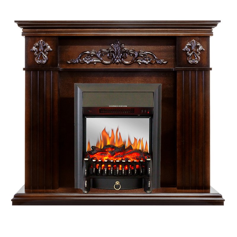 ФОТО Каминокомплект Provence - Коньяк с очагом Fobos FX M Black heatsystems.ru