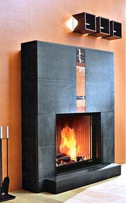 Фото Dromond stonelite nero Камины EDILKAMIN (Италия) heatsystems.ru