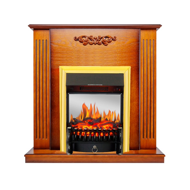ФОТО Каминокомплект Lumsden - Дуб антик с очагом Fobos FX M Brass heatsystems.ru