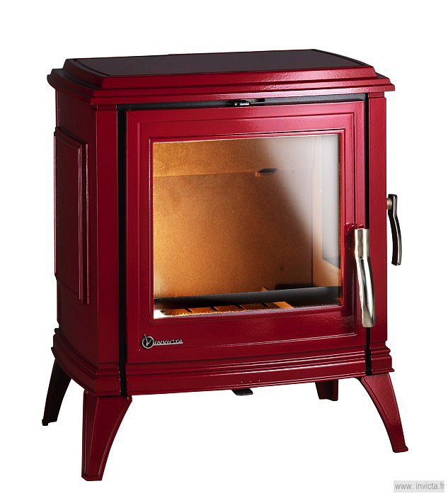 Фото SEDAN 10 КРАСНАЯ ЭМАЛЬ Печи INVICTA (Франция) heatsystems.ru