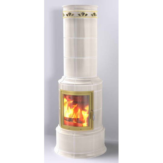 Фото BELLA ROSA KLASSIK 3 ECOPLUS, JAVA 493, РАМКА ЗОЛОТО + ОБВОДКА Печи HARK (Германия) heatsystems.ru