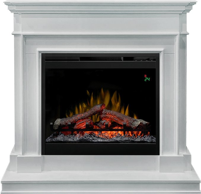 Фото Каминокомплект Newport - Белый с очагом Symphony 26'' DF2624-L Деревянные каминокомплекты DIMPLEX heatsystems.ru
