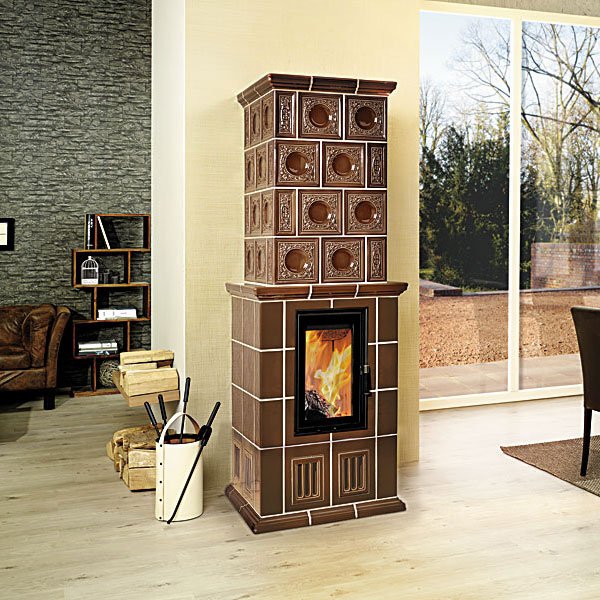 Фото BELLA ROSA 15 ECOPLUS, HELLBRAUN, ЧЕРНАЯ РАМКА Печи HARK (Германия) heatsystems.ru