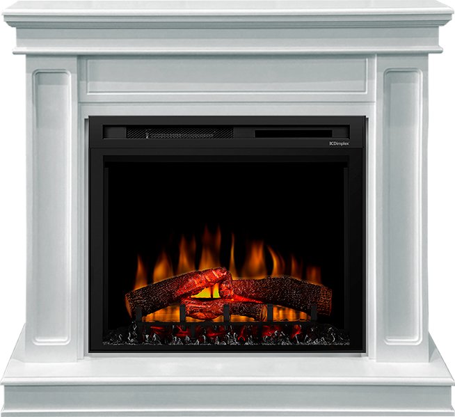 Фото Каминокомплект Geneva - Белый с очагом XHD28L-INT Деревянные каминокомплекты DIMPLEX heatsystems.ru