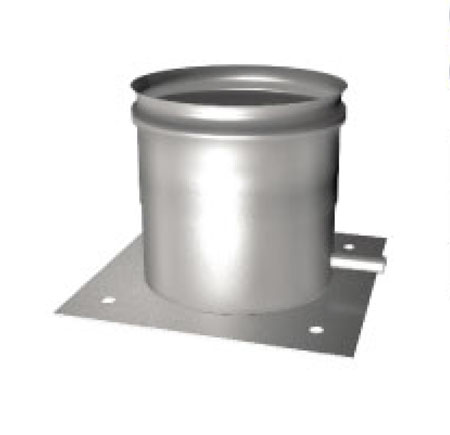 Фото Опора нижняя одноконтурная с боковым выпуском конденсата Дымоход Вулкан одностенный круглого сечения heatsystems.ru
