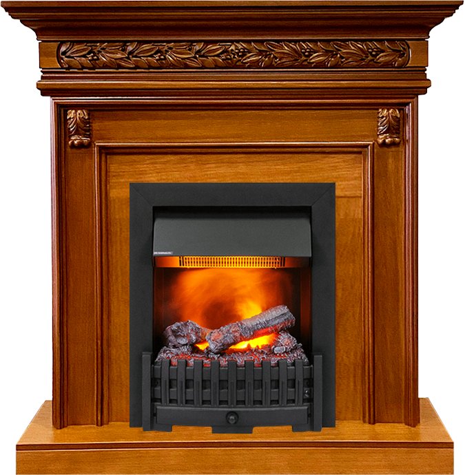Фото Каминокомплект Valletta - Орех с очагом Danville Black FB2 Деревянные каминокомплекты DIMPLEX heatsystems.ru