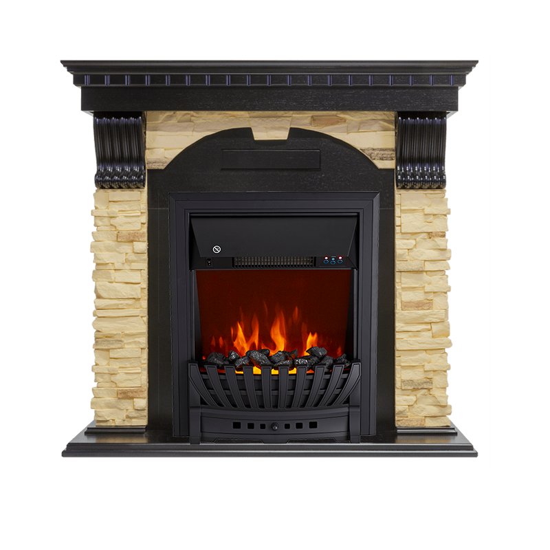 Фото Каминокомплект Dublin - Венге / Сланец с очагом Aspen Black Угловые каминокомплекты ROYAL FLAME heatsystems.ru
