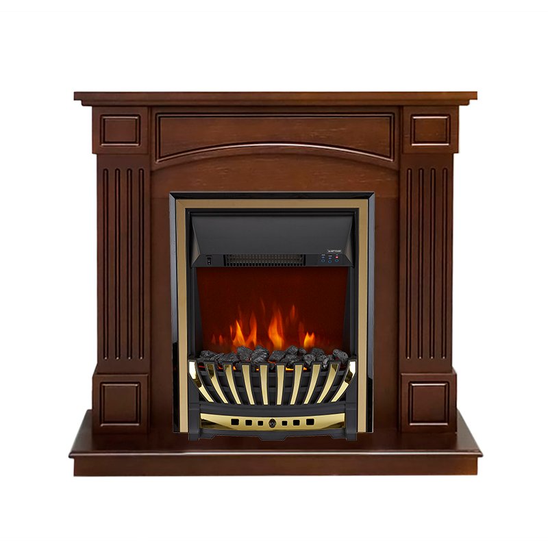 ФОТО Каминокомплект Boston - Темный дуб (Высота 925см) с очагом Aspen Gold heatsystems.ru