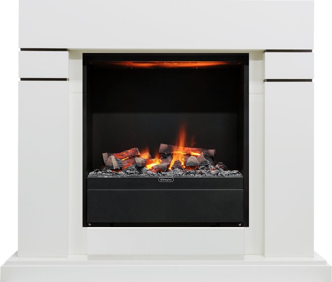 Фото Каминокомплект Lindos - Алебастр с очагом Albany Деревянные каминокомплекты DIMPLEX heatsystems.ru