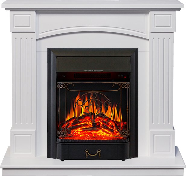 Фото Каминокомплект Boston - Белый (Высота 925см) с очагом Majestic FX Black Линейные очаги ROYAL FLAME heatsystems.ru