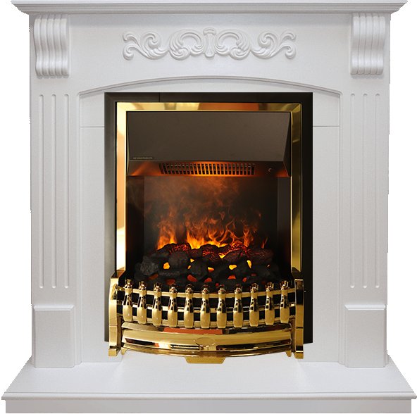 Фото Каминокомплект Sorrento угловой - Белый дуб с очагом Atherton Угловые каминокомплекты DIMPLEX heatsystems.ru