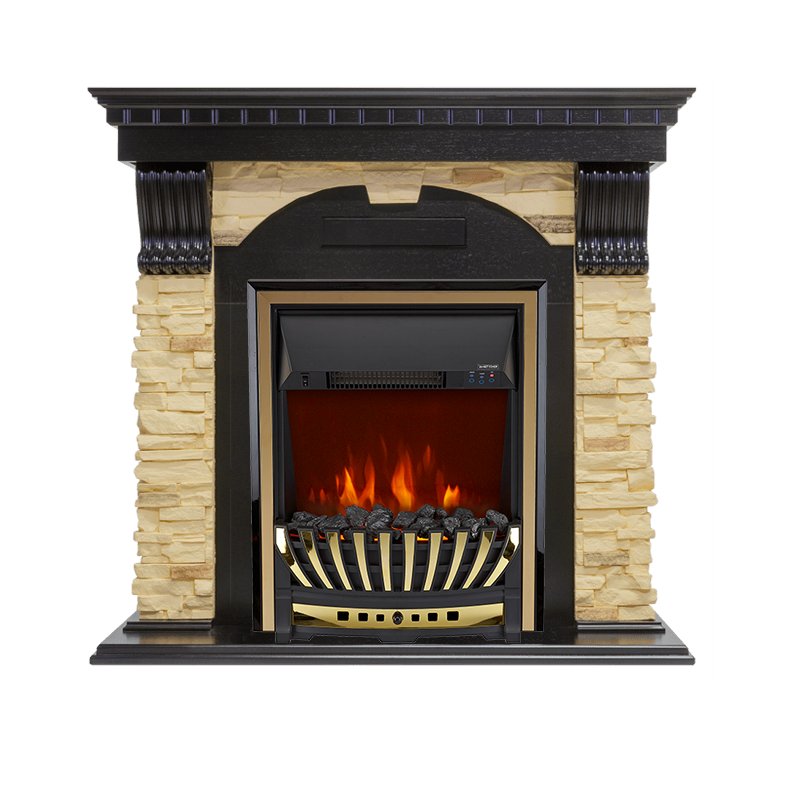 Фото Каминокомплект Dublin - Венге / Сланец с очагом Aspen Gold Угловые каминокомплекты ROYAL FLAME heatsystems.ru