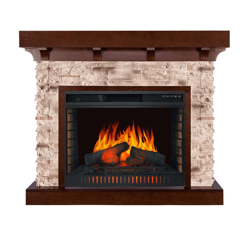 Фото Каминокомплект Chalet - Темный дуб с очагом Vision 30 EF LED FX Каминокомплекты из камня ROYAL FLAME heatsystems.ru