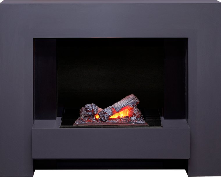 Фото Каминокомплект Tokyo - Graphite Grey с очагом Cassette 400 NH Линейные очаги ROYAL FLAME heatsystems.ru