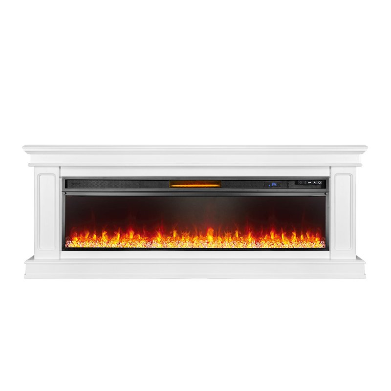 Фото Каминокомплект Geneva 60 - Белый с очагом Vision 60 LED Линейные каминокомплекты ROYAL FLAME heatsystems.ru
