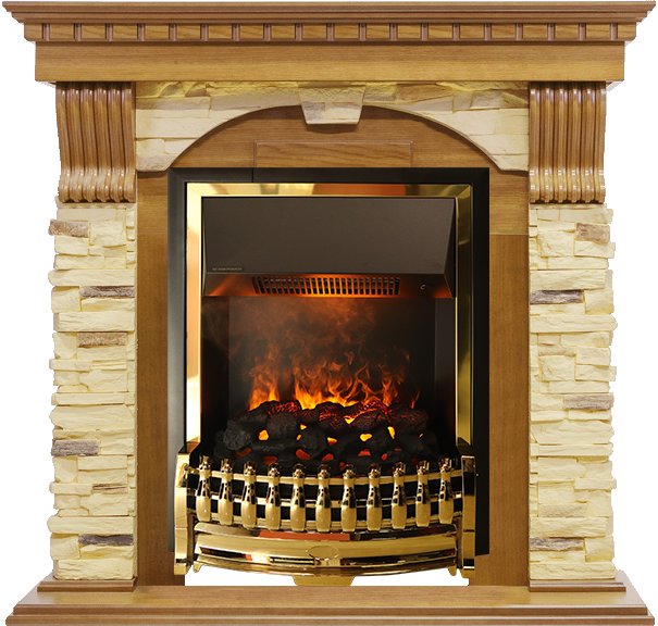 Фото Каминокомплект Dublin -  Дуб / Сланец с очагом Atherton Каминокомплекты из камня DIMPLEX heatsystems.ru