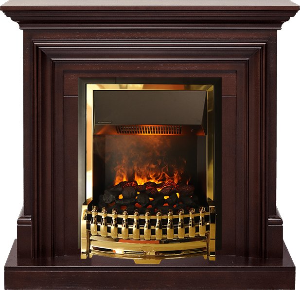Фото Каминокомплект Bradford - Темный дуб с очагом Atherton Линейные очаги ROYAL FLAME heatsystems.ru