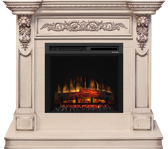 Фото Каминокомплект Lancaster - Слоновая кость с очагом XHD23L-INT Линейные очаги ROYAL FLAME heatsystems.ru