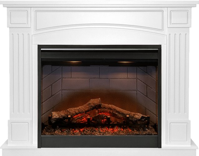 Фото Каминокомплект Boston - Белый с очагом Symphony 26'' DF2608-INT Деревянные каминокомплекты DIMPLEX heatsystems.ru