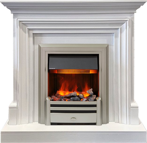 Фото Каминокомплект Bradford - Белый с очагом Chesford Деревянные каминокомплекты DIMPLEX heatsystems.ru
