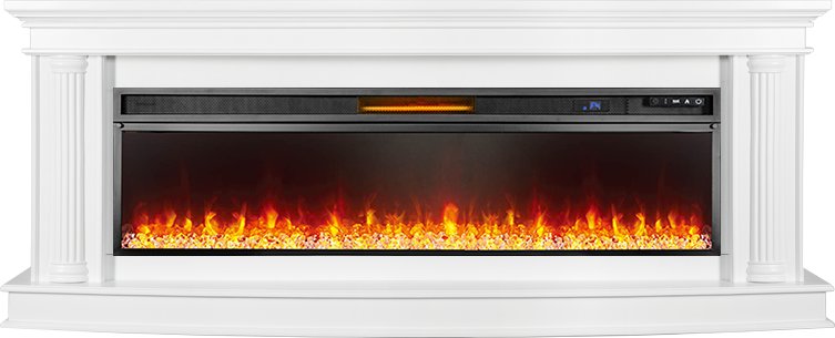 Фото Каминокомплект Rome 60 - Белый с очагом Vision 60 LED Линейные очаги ROYAL FLAME heatsystems.ru