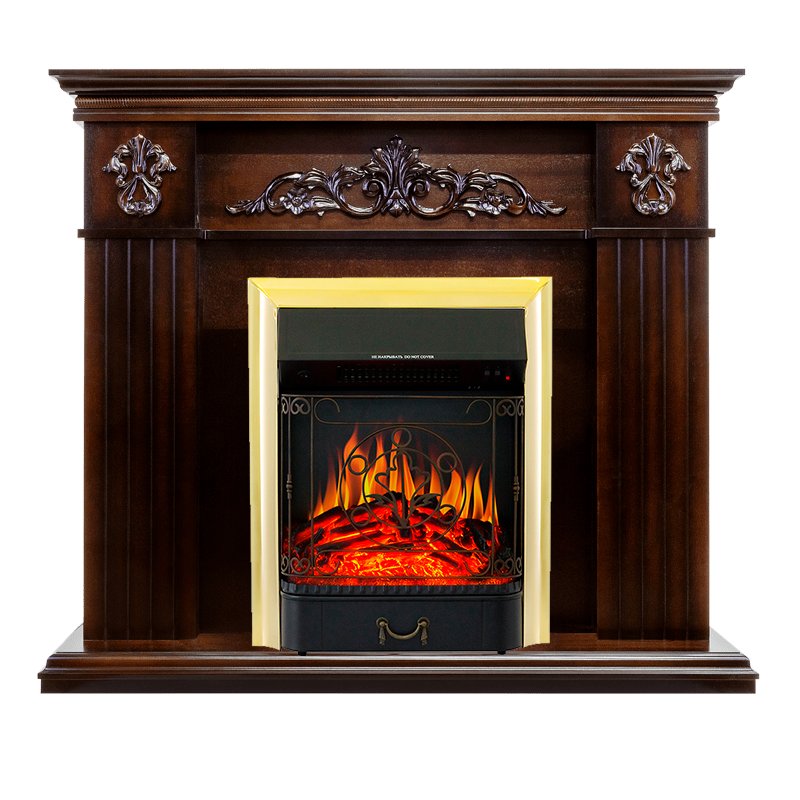 ФОТО Каминокомплект Provence - Коньяк с очагом Majestic FX Brass heatsystems.ru